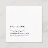 プロフェッショナルシンプルエレガントコーラルホワイトコンサルタント スクエア名刺 (裏面)