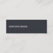 プロフェッショナルシンプルエレガントブルーグレーコンサルタント スキニー名刺 (正面)