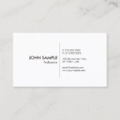 プロフェッショナルシンプルエレガントホワイトモダン 名刺 (正面)