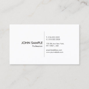 プロフェッショナルシンプルエレガントホワイトモダン 名刺