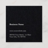 プロフェッショナルシンプルエレガント白黒コンサルタント スクエア名刺 (裏面)