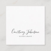 プロフェッショナルシンプルエレガント白黒コンサルタント スクエア名刺 (正面)