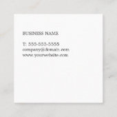 プロフェッショナルシンプルエレガント白黒コンサルタント スクエア名刺 (裏面)