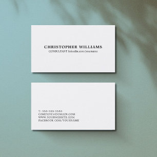 プロフェッショナルシンプルエレガント白黒コンサルタント 名刺