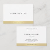 プロフェッショナルシンプルエレガント金ゴールドホワモダンイ 名刺 (正面/裏面)