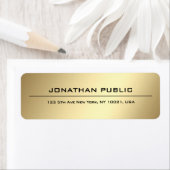 プロフェッショナルシンプルエレガント金ゴールド差出人住所 ラベル (インサイチュ)