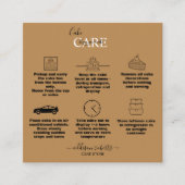 プロフェッショナルシンプルオレンジテラコッタケーキ気に スクエア名刺 (正面)