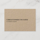 プロフェッショナルシンプルクエレガントラフト紙コンサルタント 名刺 (正面)