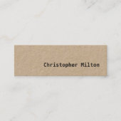 プロフェッショナルシンプルククールラフト紙コンサルタント スキニー名刺 (正面)