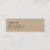 プロフェッショナルシンプルククールラフト紙コンサルタント スキニー名刺 (裏面)