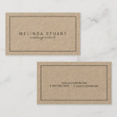 プロフェッショナルシンプルクモダンラフト紙 名刺 (正面/裏面)