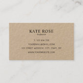 プロフェッショナルシンプルクラフトモダン名刺 名刺 (裏面)