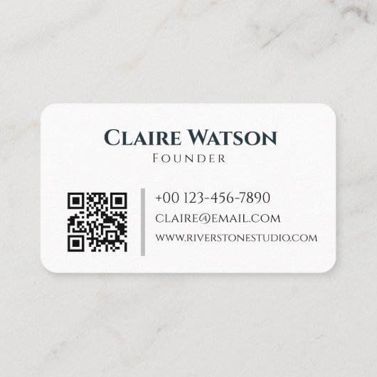 プロフェッショナルシンプルクリエイティブダークグリーンエレガント 名刺 (裏面)