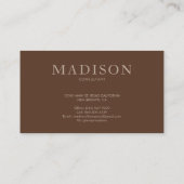 プロフェッショナルシンプルクリームベージュアンドブラウン 名刺 (裏面)