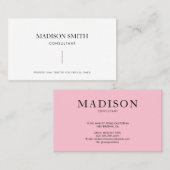 プロフェッショナルシンプルスフェミニンイーツピンクビジネス 名刺 (正面/裏面)