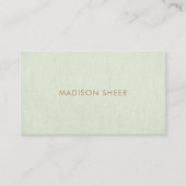 プロフェッショナルシンプルセージ緑名刺 名刺 (正面)