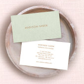 プロフェッショナルシンプルセージ緑名刺 名刺