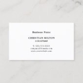 プロフェッショナルシンプルテクスエレガントチャ淡い青 名刺 (裏面)