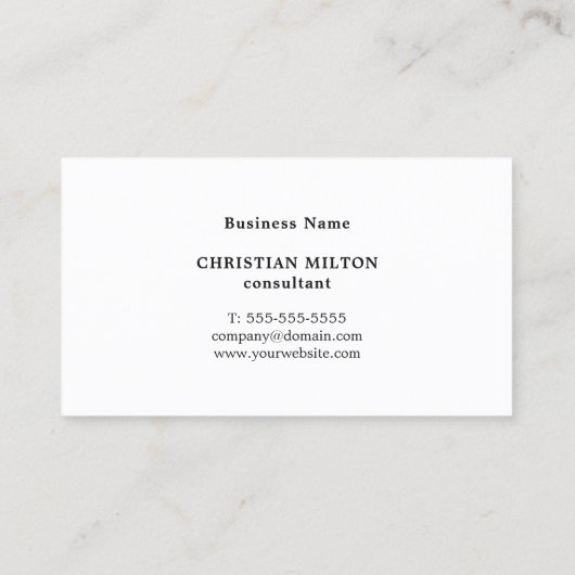 プロフェッショナルシンプルテクスエレガントチャ淡い青 名刺 (裏面)