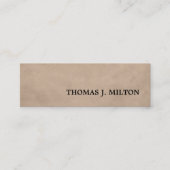 プロフェッショナルシンプルテクスチャブラウンコンサルタント スキニー名刺 (正面)