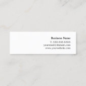 プロフェッショナルシンプルテクスチャブラウンコンサルタント スキニー名刺 (裏面)