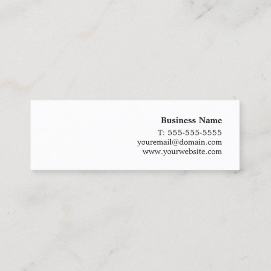 プロフェッショナルシンプルテクスチャブラウンコンサルタント スキニー名刺 (裏面)