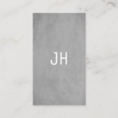 プロフェッショナルシンプルテクスチャー薄グレーモノグラム 名刺 (正面)