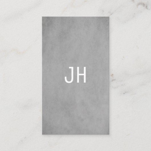 プロフェッショナルシンプルテクスチャー薄グレーモノグラム 名刺 (正面)