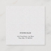 プロフェッショナルシンプルテクスチャ白弁護士 スクエア名刺 (裏面)