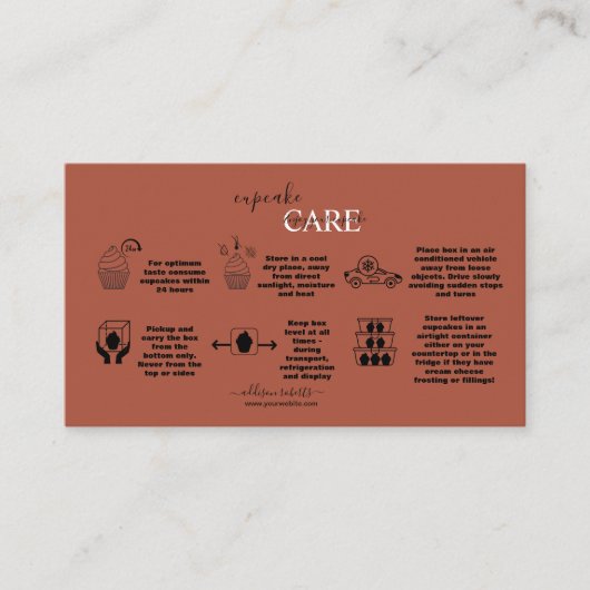 プロフェッショナルシンプルテラコッタカップケ気にーキ 名刺 (正面)