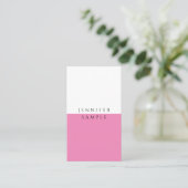 プロフェッショナルシンプルテンプレートエレガントホットピンク 名刺 (スタンド正面)