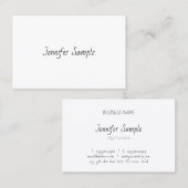 プロフェッショナルシンプルテンプレートハンドスクリプモダント 名刺 (正面/裏面)