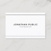 プロフェッショナルシンプルテンプレートミニマモダンリスト 名刺 (正面)