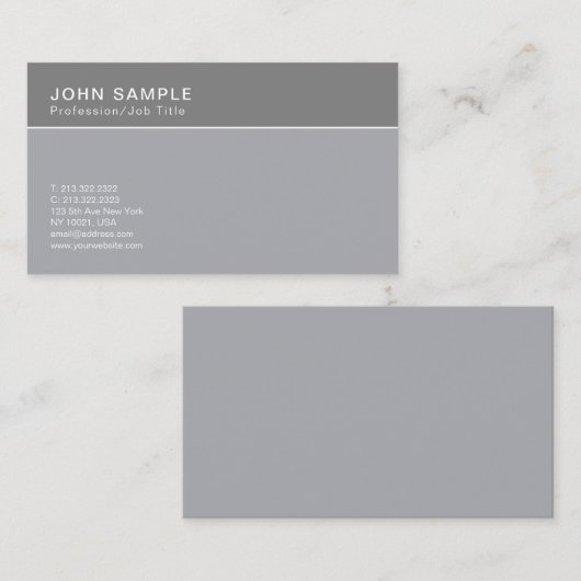 プロフェッショナルシンプルデザインクラシックカラー調和 名刺 (正面/裏面)