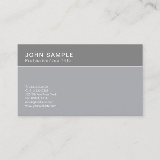 プロフェッショナルシンプルデザインクラシックカラー調和 名刺 (正面)