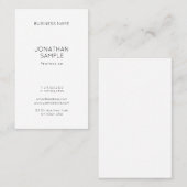 プロフェッショナルシンプルデザインChic垂直テンプレート 名刺 (正面/裏面)