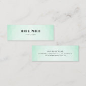 プロフェッショナルシンプルトレンディーミントグリモダンーン スキニー名刺 (正面/裏面)