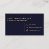 プロフェッショナルシンプルネイビーブルー 名刺 (正面)