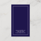 プロフェッショナルシンプルネモダンビーブルー&ホワイト 名刺 (裏面)