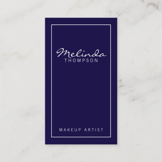 プロフェッショナルシンプルネモダンビーブルー&ホワイト 名刺 (正面)