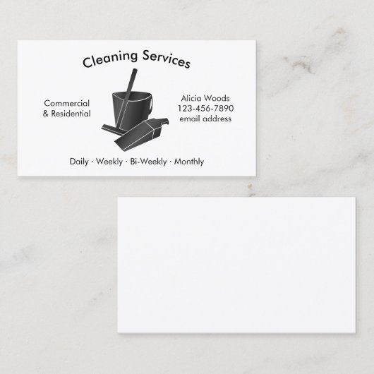 プロフェッショナルシンプルハウス清掃サービス 名刺 (正面/裏面)