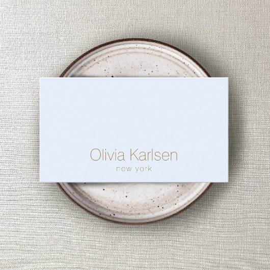 プロフェッショナルシンプルパステルモダンブルー 名刺