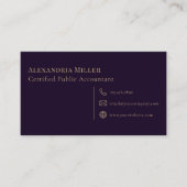 プロフェッショナルシンプルパープル 名刺 (正面)