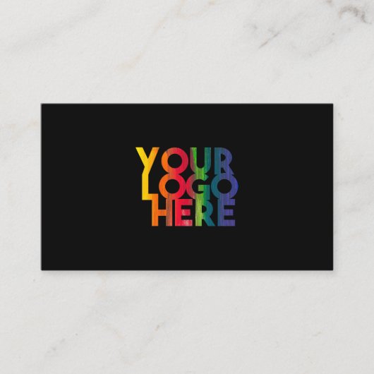 プロフェッショナルシンプルビジネスロゴブラック 名刺 (正面)