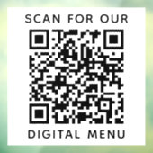 プロフェッショナルシンプルビジネスQRコードデジタルメニュー ウィンドウサイン (シート3)