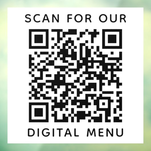 プロフェッショナルシンプルビジネスQRコードデジタルメニュー ウィンドウサイン (シート3)