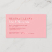 プロフェッショナルシンプルピエレガントックモノグラム 名刺 (裏面)