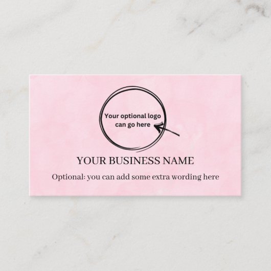 プロフェッショナルシンプルピンクスロイヤリティ名刺 名刺 (正面)