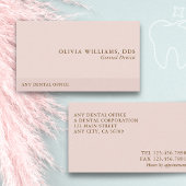 プロフェッショナルシンプルピンクデンタル 名刺