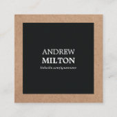 プロフェッショナルシンプルブエレガントラックスクラフト スクエア名刺 (正面)